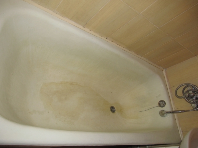 Восстановление эмали старой чугунной ванны Песочин